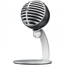 Microfono Condenser Shure MV5 - USB para iOS Android Mac Pc Incluye Soporte Gris