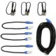 * Set de 7 Cables p/DVA, 1 x Powercon Powercord 10m +3x Powercon Link Cable 0.5m + 3 xXLR Cables 0.5m