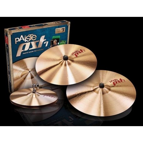 Platillo Paiste Serie PST 7 Heavy Rock Set Hi-Hat 14"+Crash 16"+Ride 20"