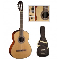 Guitarra Clasica Cort AC200-NAT Standard - Tapa Abeto Natural con Funda