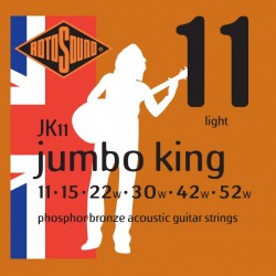 Encordado Para Guitarra Acustica Rotosound JK11 - Jumbo King Phosphor Bronze 11 - 52