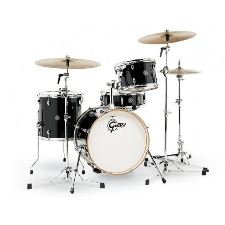 Bateria Gretsch Catalina Club Jazz CT1-J484-PB, 4 Cuerpos, Mahogany, 12x8/14x14/18x14/14x5, Piano Black