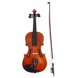 Violin de Estudio Valencia V160 1/16 , Tapa Abeto, C/Arco, Resina, C/Estuche Liviano