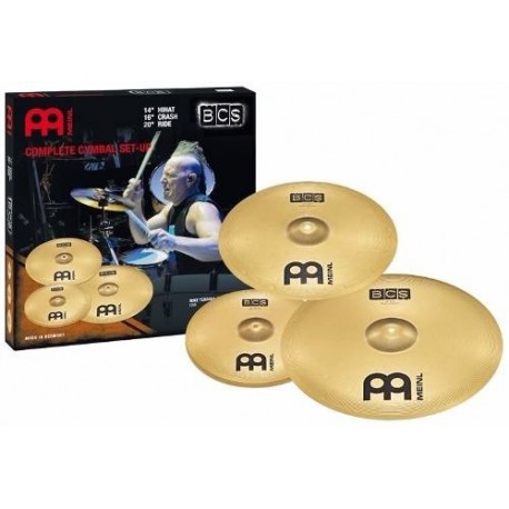 SET MEINL BCS141620 BCS Series, Cymbal Set Up, 14 PulgadasHihat, 16 PulgadasCrash, 20 PulgadasRide , hecho en Alemania