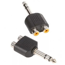 Adaptdor Adam Hall - 2 Rca Hembra a Plug Macho Estereo