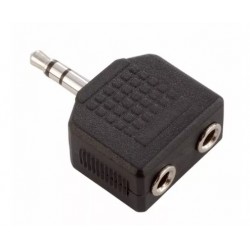 Adaptdor Adam Hall - 2 Mini Plug Hembra Estereo a Mini Plug Macho Estereo