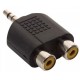 Adaptador Adam Hall 7550 2 RCA hembra a Mini plug ESTEREO