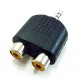 Adaptador Adam Hall 7550 2 RCA hembra a Mini plug ESTEREO