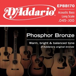 Encordado para Bajo Acustico Daddario EPBB170 - Bronce Fosforado - Long Scale - 0.45/.100