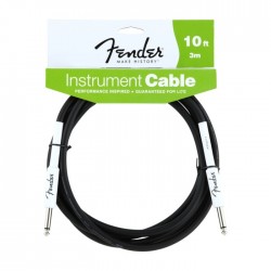 Cable para Instrumentos Fender - Plug a Plug x 3,3mts Negro