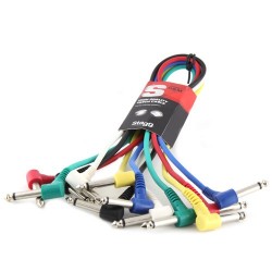 Cable Interpedal Stagg SPC-060LE - Plug Angular a Plug Angular x 0,60mts x 6 unidades