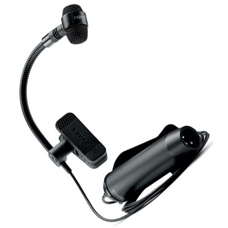 Microfono Dinamico Shure PGA98H-XLR - para Vientos con Clamp y Cable 15Ft